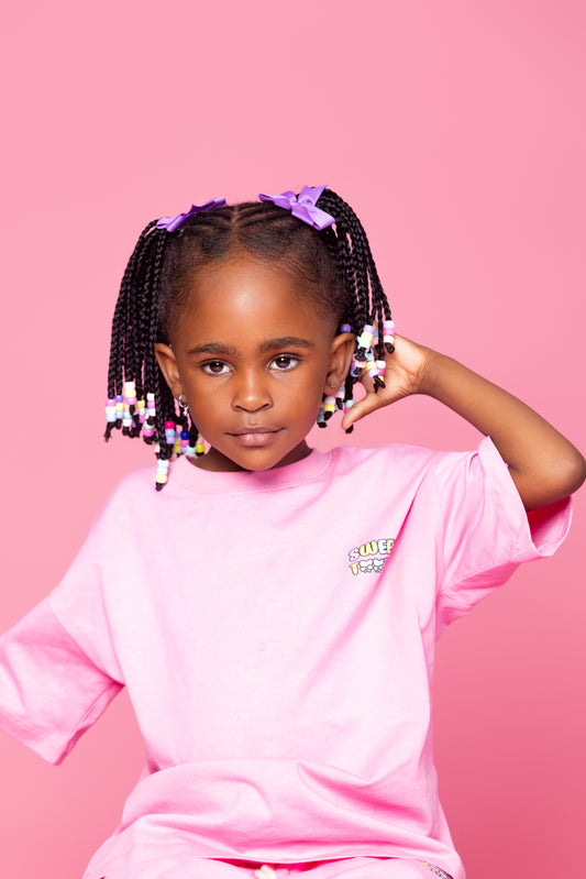 Toddler Girl Braids with Bows X2