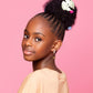 Detachable Afro Puffs with Bow X1